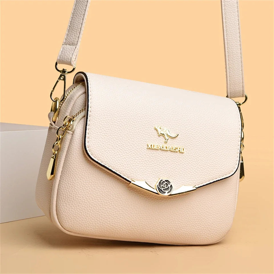 Elegant Leather Crossbody Bags for Women - Designer Shoulder Purses Small Messenger Bags - ZOOMNSTORE