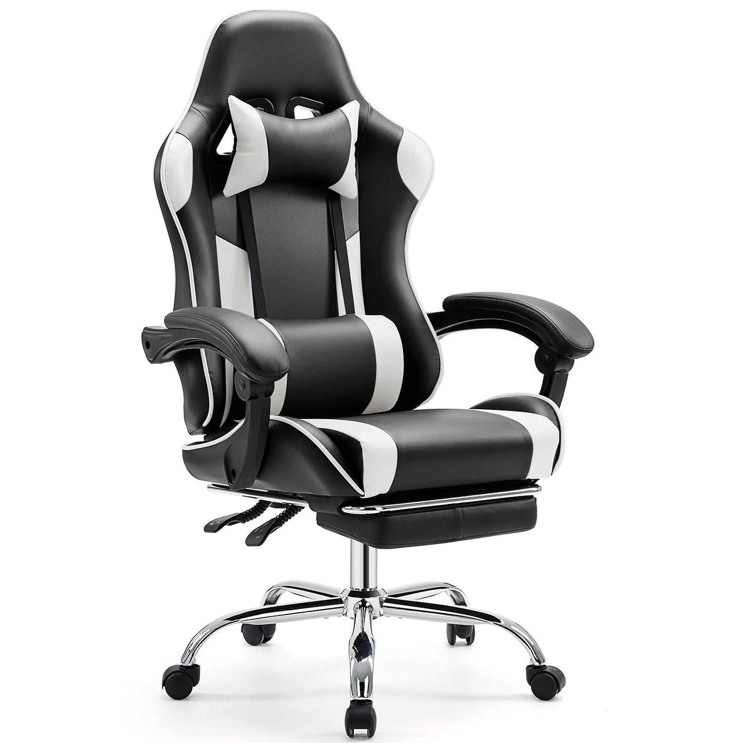Ergonomic Gaming Chair – Adjustable Racing PU Leather Desk Chair with Lumbar Support - ZOOMNSTORE