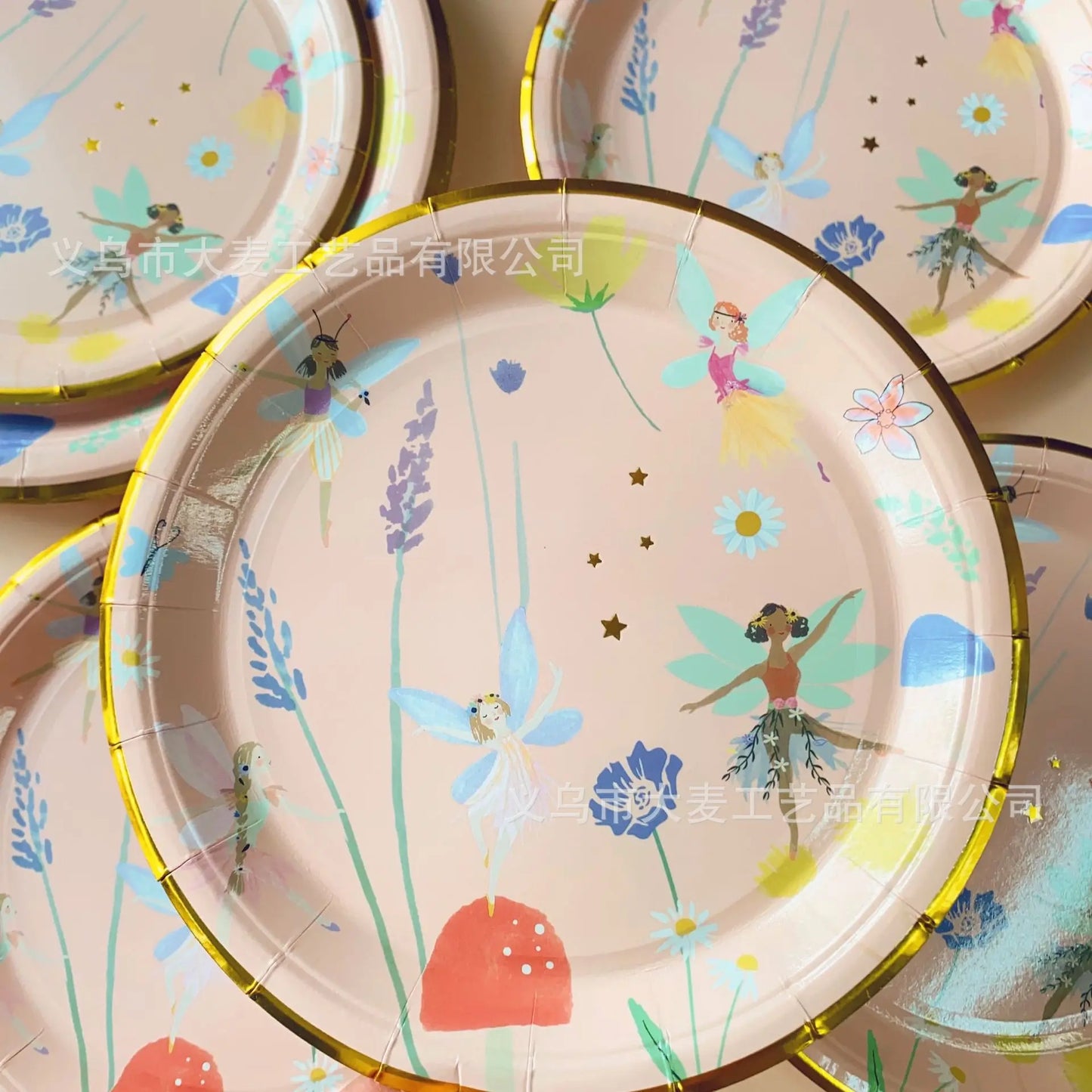 Fairy Princess Party Set - Disposable Tableware with Butterfly Plates Napkins and Cups for Girls Birthday Decor - ZOOMNSTORE