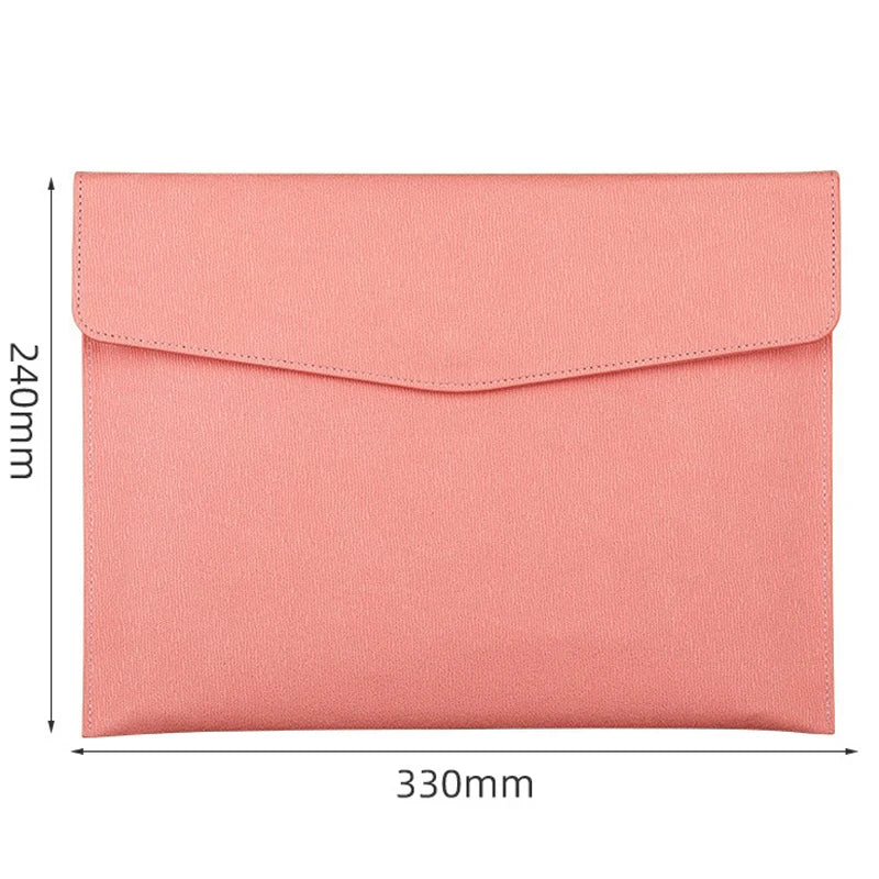 Faux Leather Document Bag - Business Document Folder A4 Office Storage - ZOOMNSTORE