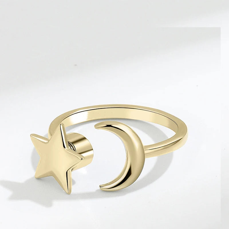 Anti Stress Anxiety Fidget Rings for Women Stainless Steel Sunflower Sun Star Spinner Ring Christmas Jewelry Gifts Dropshipping - ZOOMNSTORE