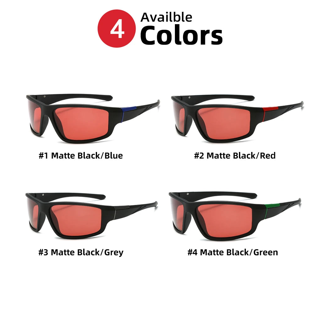 Fishing Sunglasses - Red Polarized TAC Goggles for Men Women - ZOOMNSTORE