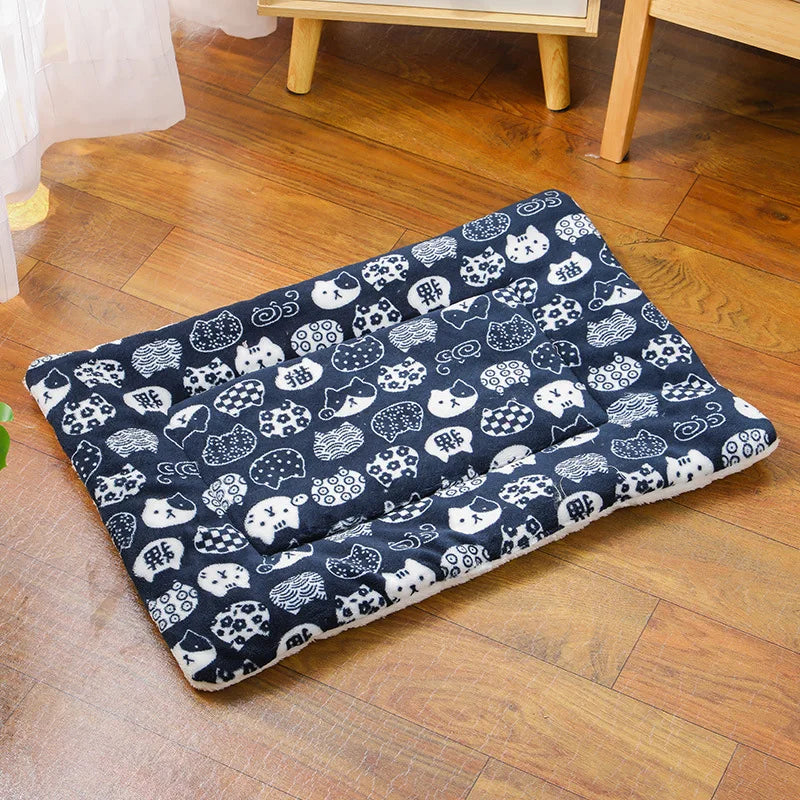 Flannel Pet Mat - Thick Dog Bed Cat Blanket for Small Large Pets - ZOOMNSTORE