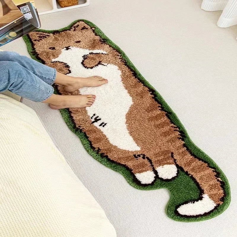 Fluffy Non-Slip Floor Mat - Nordic Cartoon Rug for Kids Room Home Decor - ZOOMNSTORE