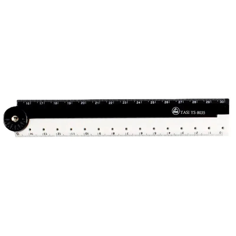 Bview Art 1pcs Folding ruler black and white simple ruler graphic folding ruler student learning supplies creative stationery - ZOOMNSTORE