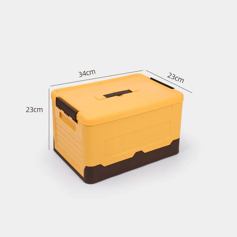 Folding Storage Box - Multifunctional Plastic Organizer with Lid - ZOOMNSTORE
