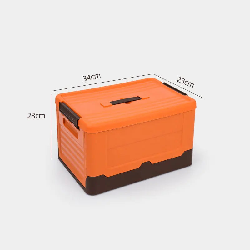 Folding Storage Box - Multifunctional Plastic Organizer with Lid - ZOOMNSTORE