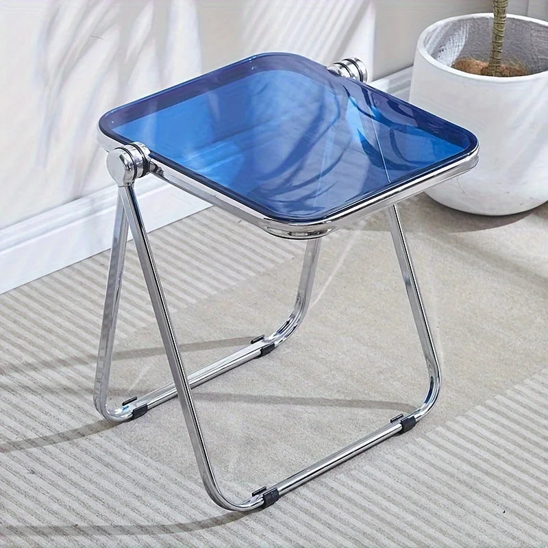 Folding Transparent Coffee Table - Stylish Side Table for Living Room Balcony - ZOOMNSTORE