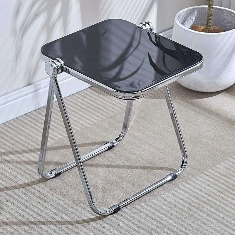 Folding Transparent Coffee Table - Stylish Side Table for Living Room Balcony - ZOOMNSTORE