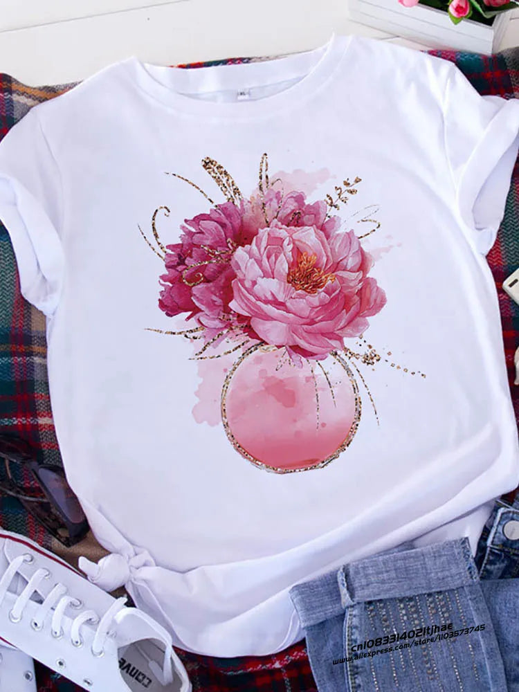 Free Spirit Leopard Love T-Shirt - Womens Short Sleeve Valentines Tee - ZOOMNSTORE