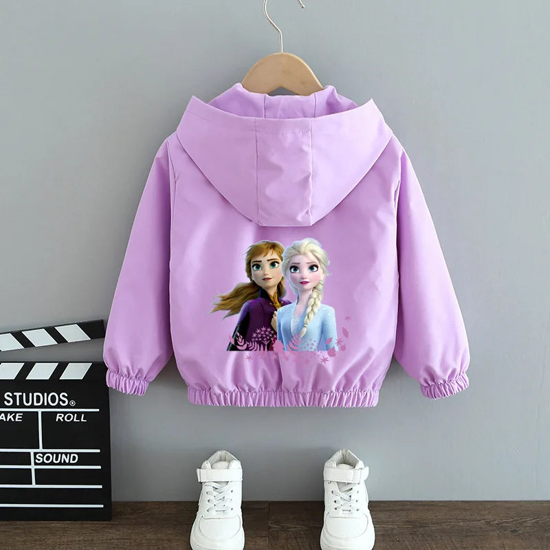 Frozen Elsa Anna Hoodie Jacket - Baby Girls Spring Autumn Coat - ZOOMNSTORE