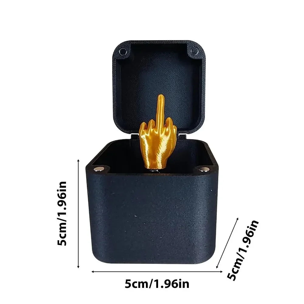 Funny Middle Finger Desk Decoration - Gag Gift Box Figurine - ZOOMNSTORE