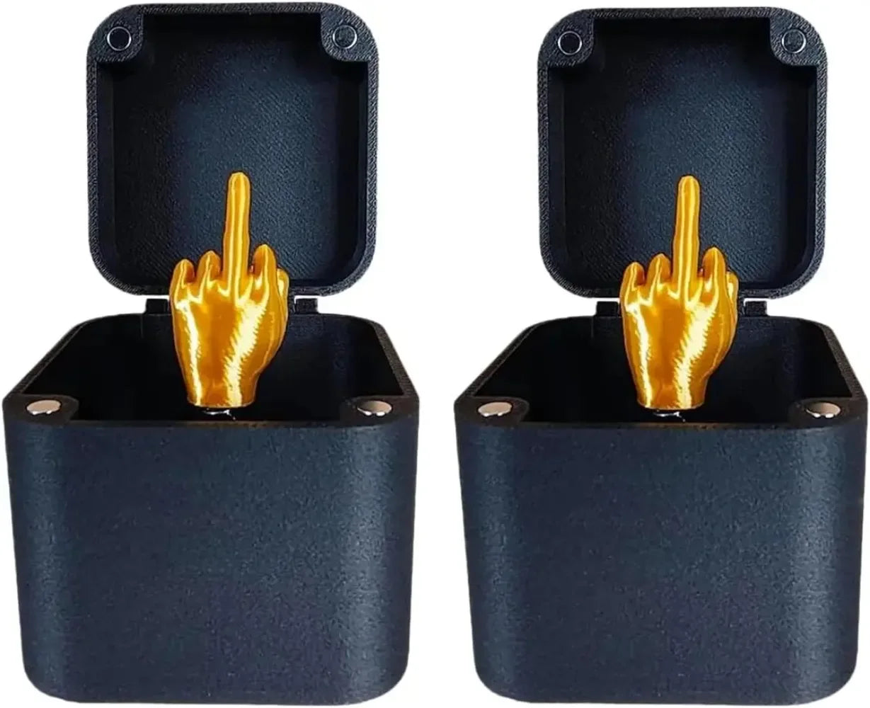 Funny Middle Finger Desk Decoration - Gag Gift Box Figurine - ZOOMNSTORE