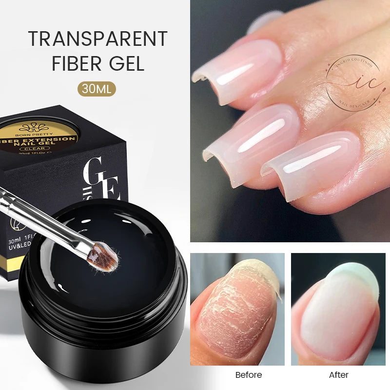 Milky White Hard Gel - 30ml UV Nail Extension Gel - ZOOMNSTORE