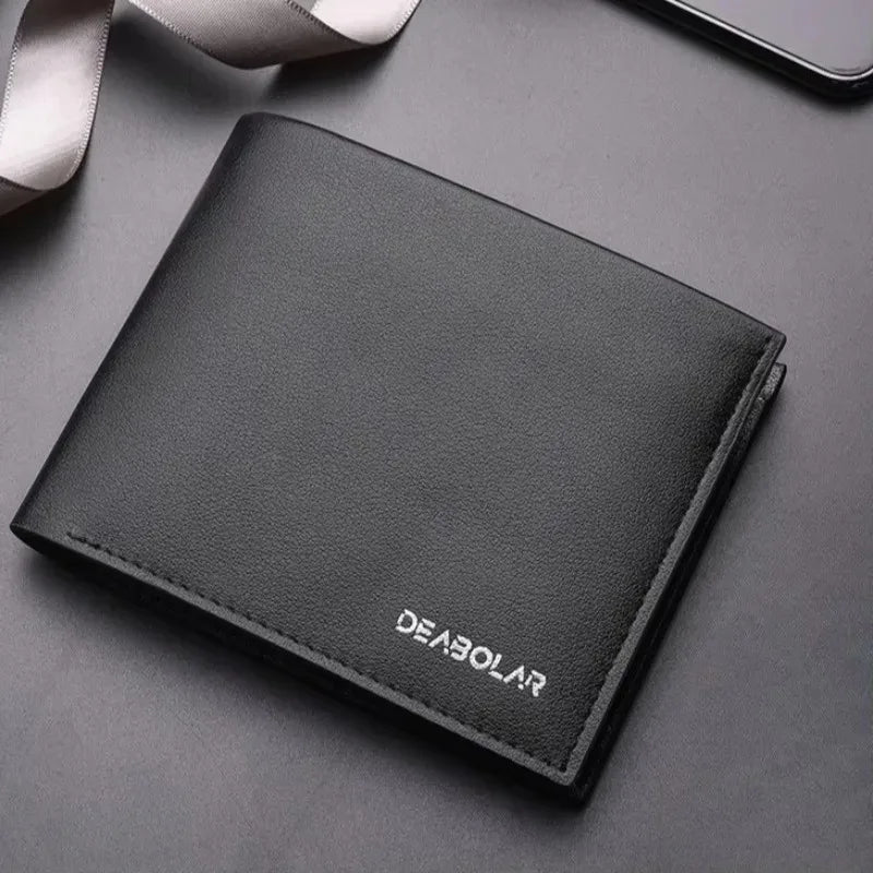 Genuine Leather Mens Wallet - Premium Real Cowhide Short Wallet - ZOOMNSTORE