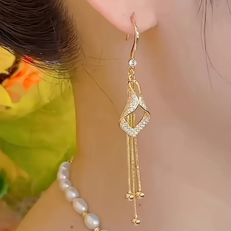 Geometric Tassel Earrings - Fashionable Boutique Jewelry - ZOOMNSTORE