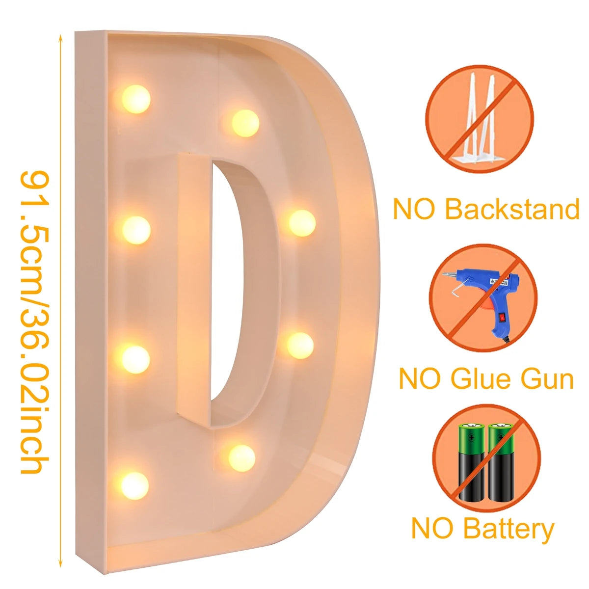 Giant LED Light Box - 915CM Baby Shower Birthday Wedding Decor - ZOOMNSTORE