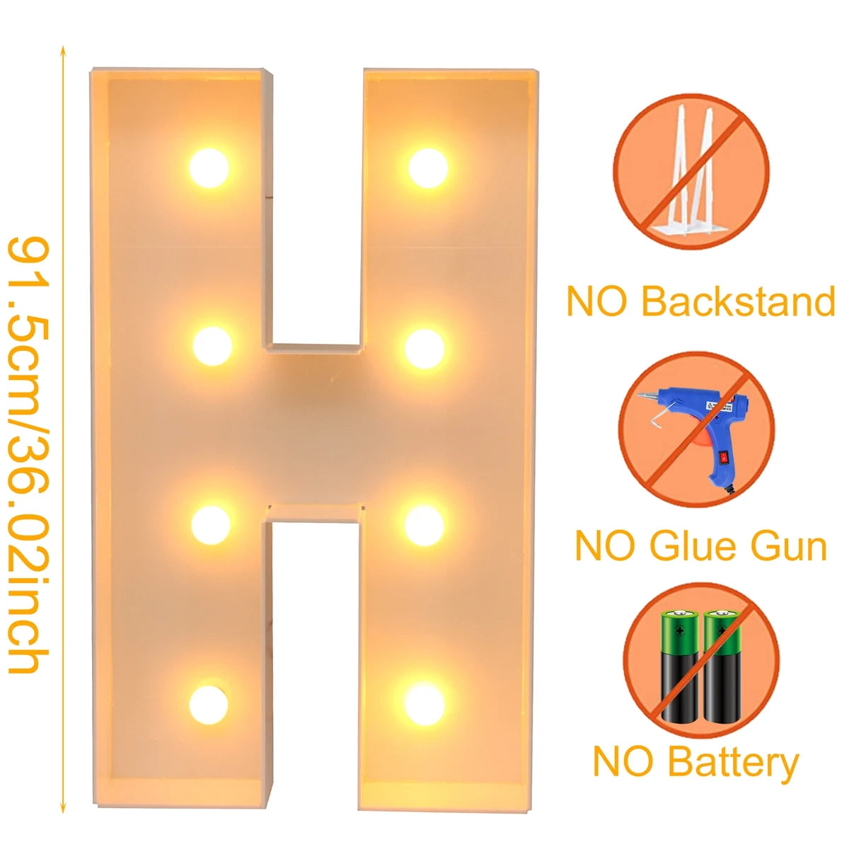 Giant LED Light Box - 915CM Baby Shower Birthday Wedding Decor - ZOOMNSTORE