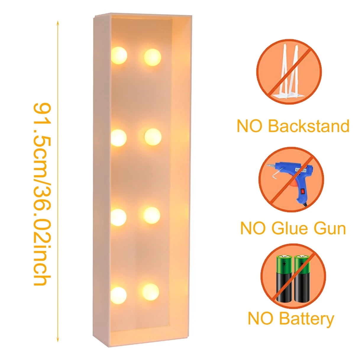 Giant LED Light Box - 915CM Baby Shower Birthday Wedding Decor - ZOOMNSTORE