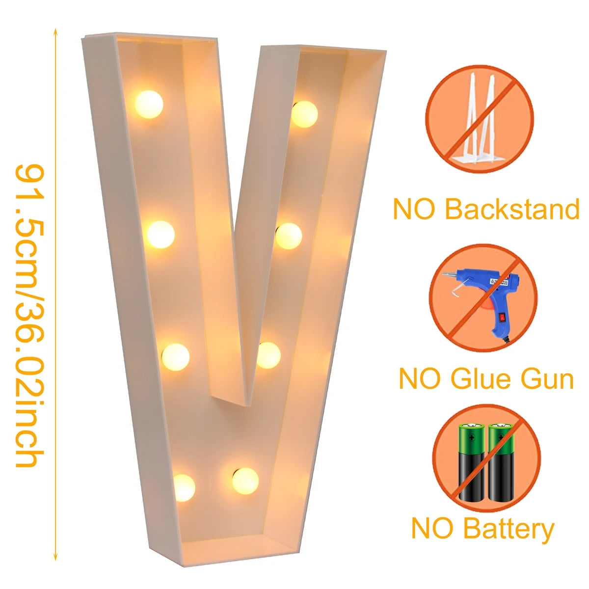 Giant LED Light Box - 915CM Baby Shower Birthday Wedding Decor - ZOOMNSTORE