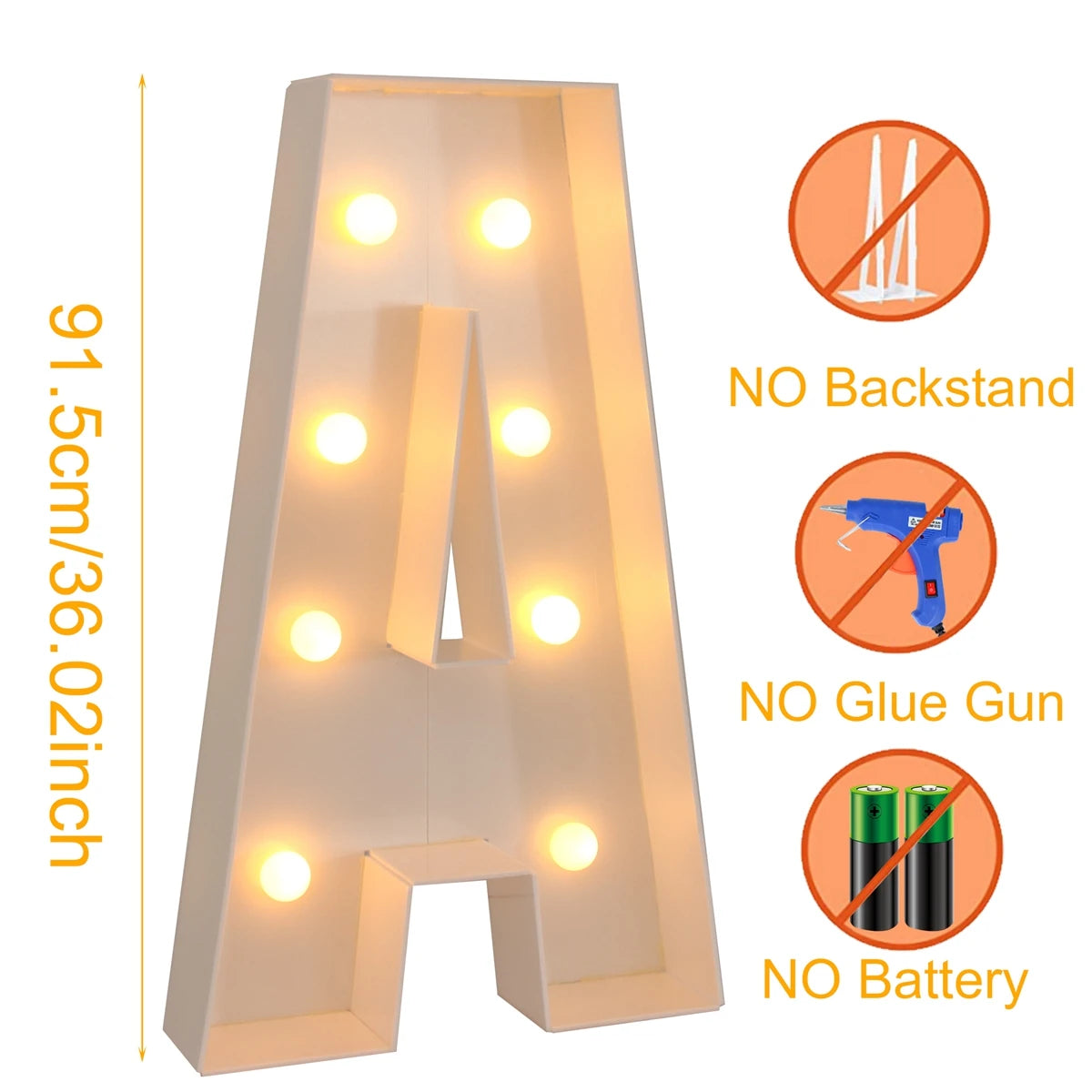 Giant LED Light Box - 915CM Baby Shower Birthday Wedding Decor - ZOOMNSTORE