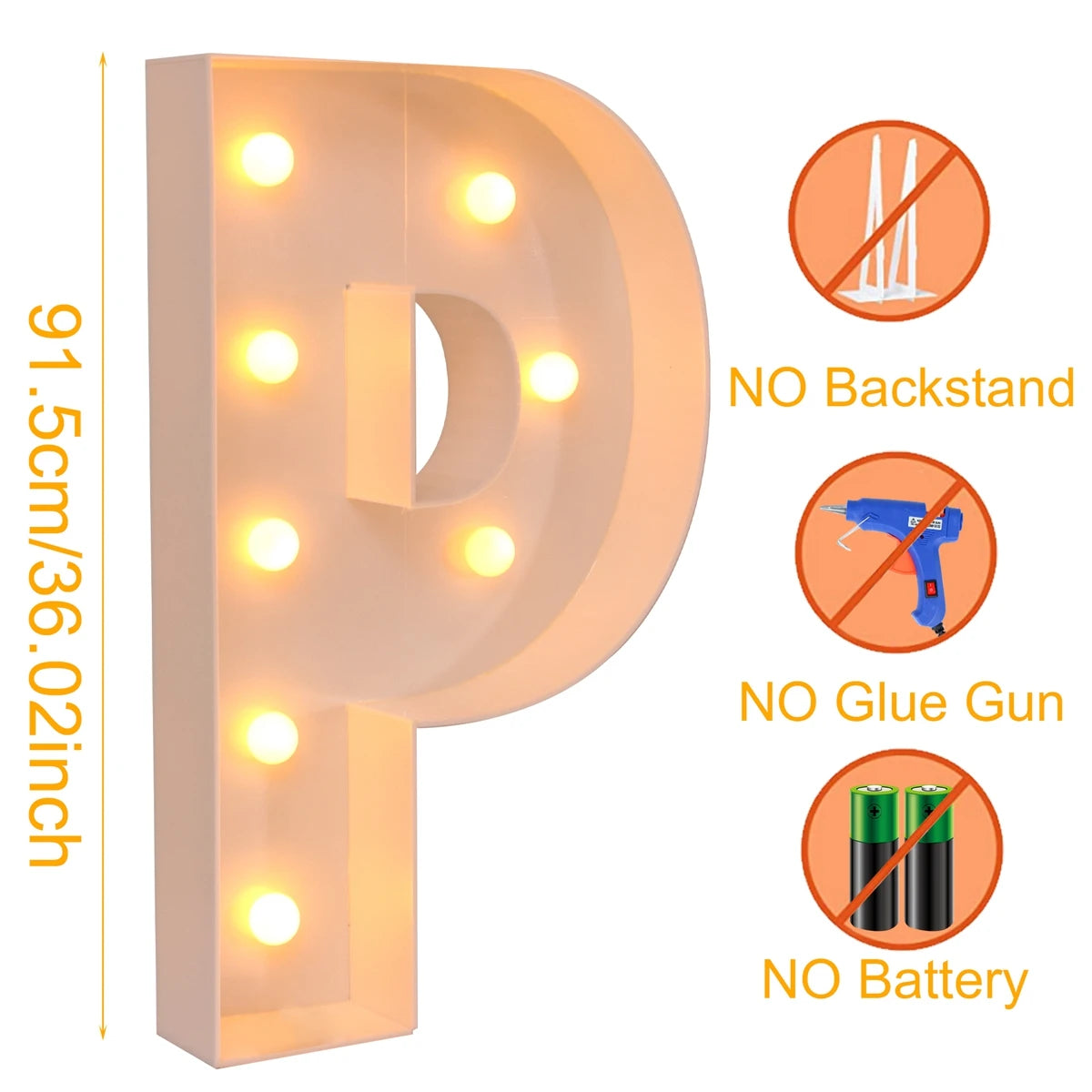 Giant LED Light Box - 915CM Baby Shower Birthday Wedding Decor - ZOOMNSTORE