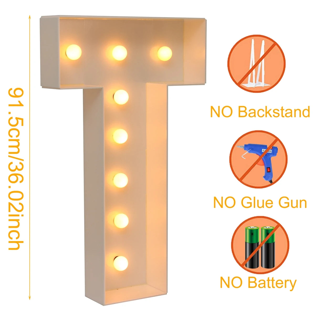 Giant LED Light Box - 915CM Baby Shower Birthday Wedding Decor - ZOOMNSTORE