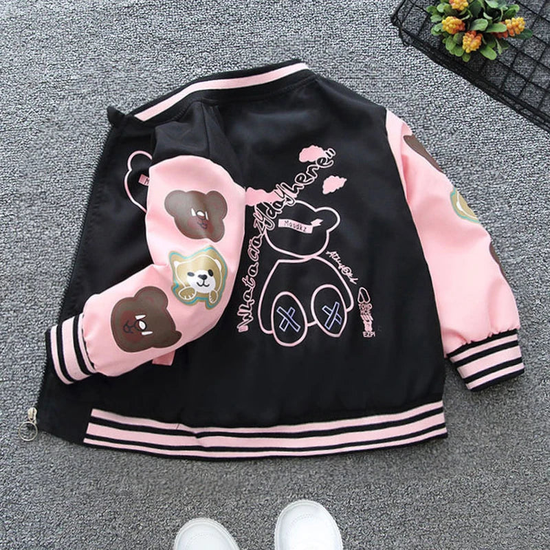 Girls Leather Jacket - Kids Casual Outerwear With Zipper Closure | Fashion Short Lapel Coat - ZOOMNSTORE