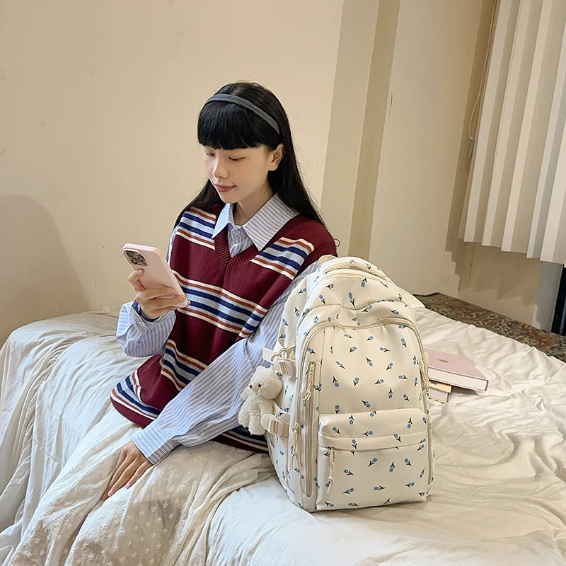 Cute Girls Backpack - Large Capacity Fashion School Bag Travel Storage for Kids - ZOOMNSTORE