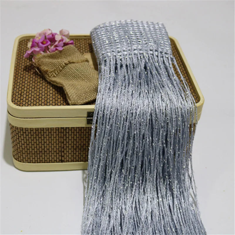 Silver Glitter String Curtain - Shiny Tassel Door Valance for Home Decoration - ZOOMNSTORE