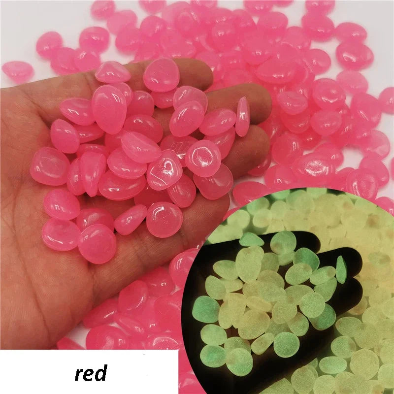 Glow in The Dark Pebbles - Luminous Stones for Outdoor Decor and Fish Tanks - ZOOMNSTORE
