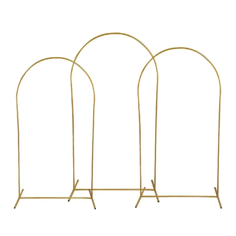 Gold Balloon Arch Stand - Adjustable 4FT to 72FT Wedding Backdrop Frame - ZOOMNSTORE