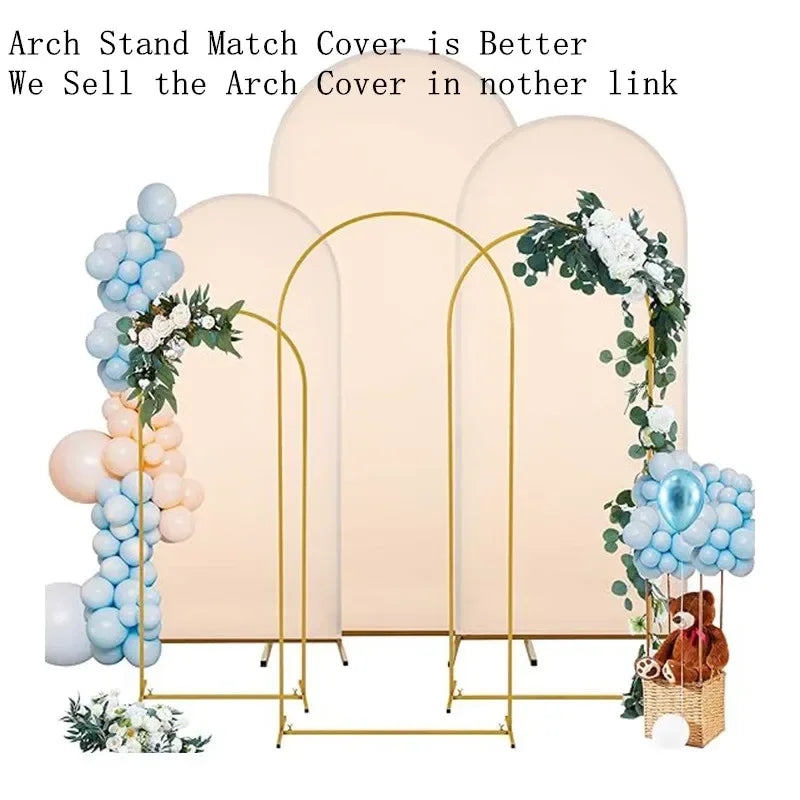 Gold Balloon Arch Stand - Adjustable 4FT to 72FT Wedding Backdrop Frame - ZOOMNSTORE