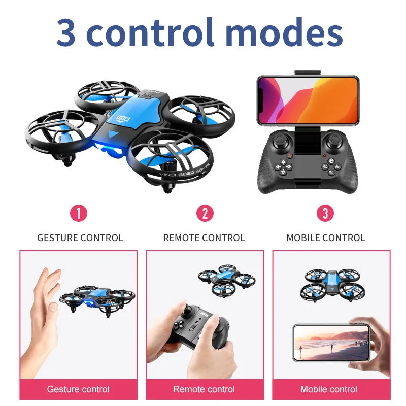 V8 Mini Drone - 4K HD Camera WiFi FPV Height Hold Kids RC Helicopter - ZOOMNSTORE