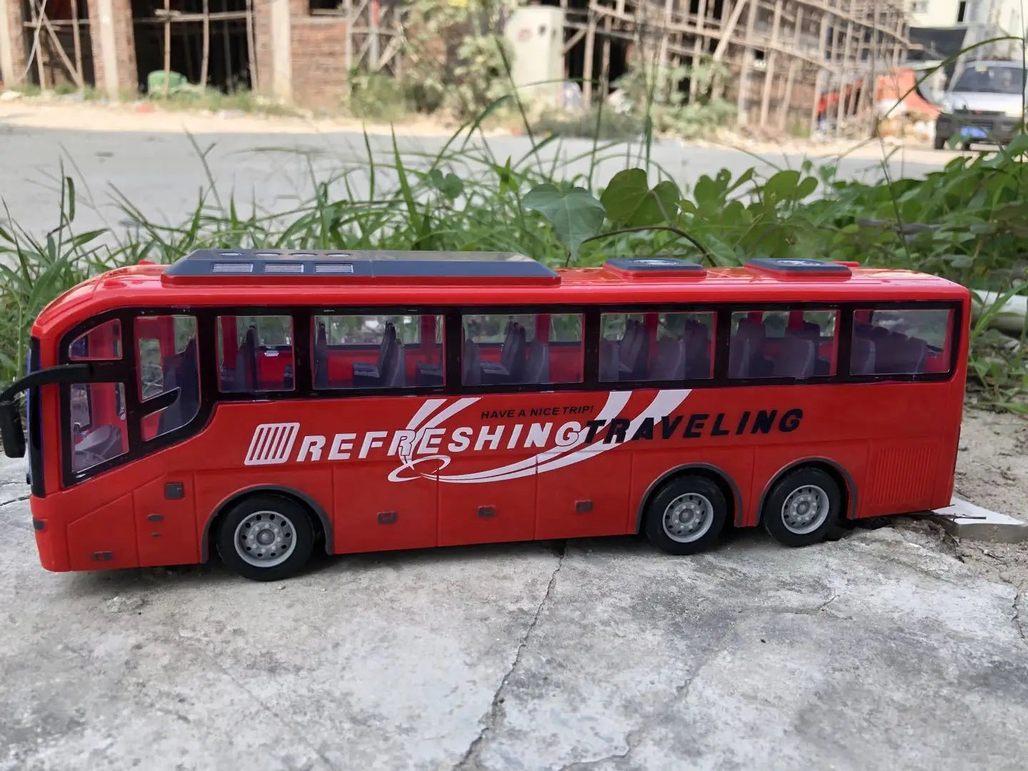 Remote Control Tour Bus - Electric School City Model with Lights for Kids - ZOOMNSTORE