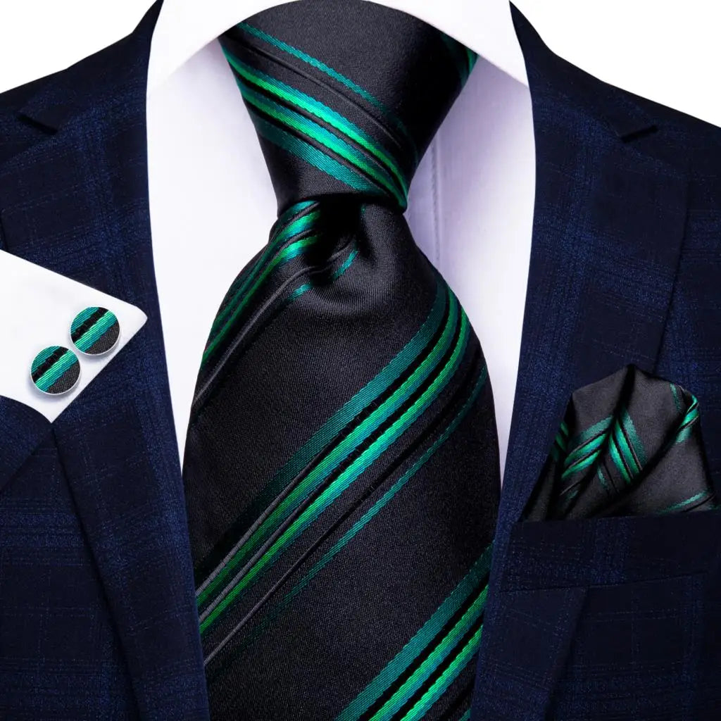 Blue Silk Mens Tie - Formal 100 Silk NeckTie for Weddings and Business