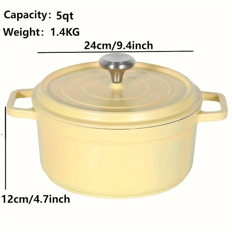Lightweight Non-Stick Aluminum Soup Pot - Even Heat Distribution for Home Restaurant Use - ZOOMNSTORE
