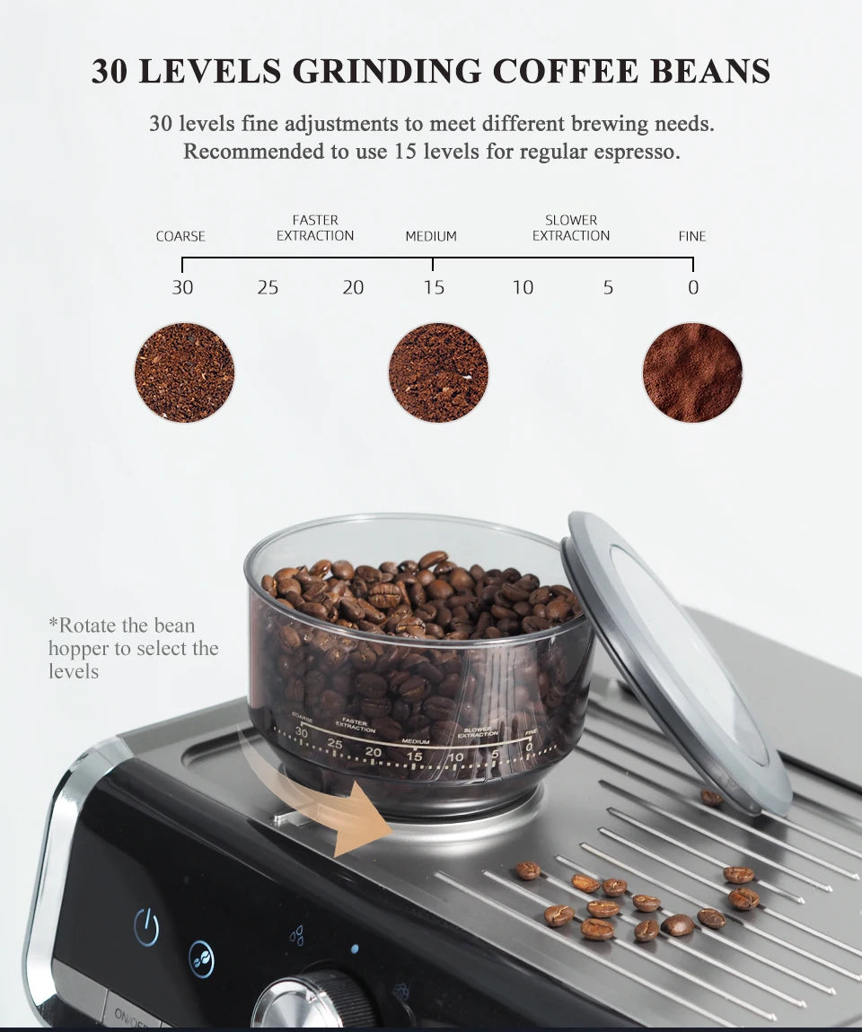 HiBREW Barista Pro Espresso Machine - 20 Bar Bean to Cup Coffee Maker for Cafes and Restaurants - ZOOMNSTORE