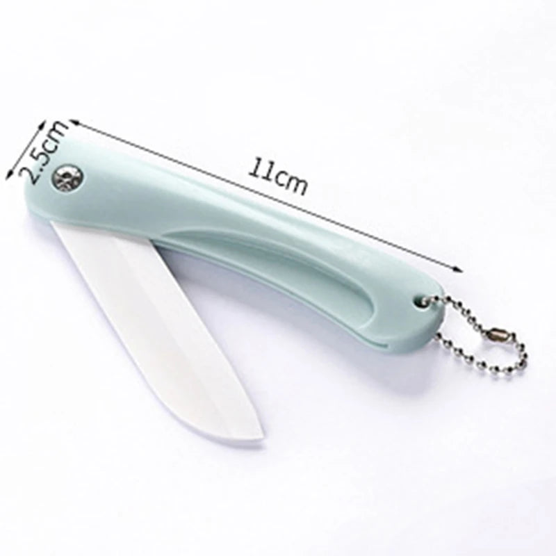 Mini Ceramic Folding Fruit Knife - Portable Kitchen Paring Knife