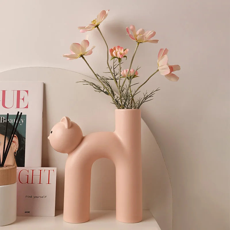 Luxury Ceramic Animal Vase for Modern Home Decor - Perfect Christmas Birthday Gift - ZOOMNSTORE