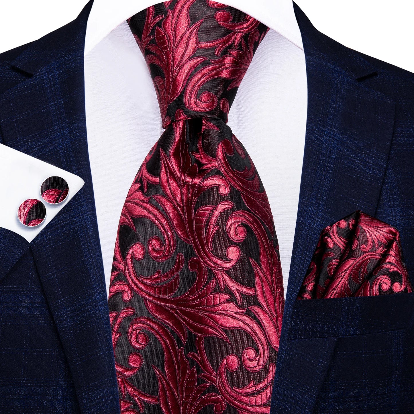 Blue Silk Mens Tie - Formal 100 Silk NeckTie for Weddings and Business