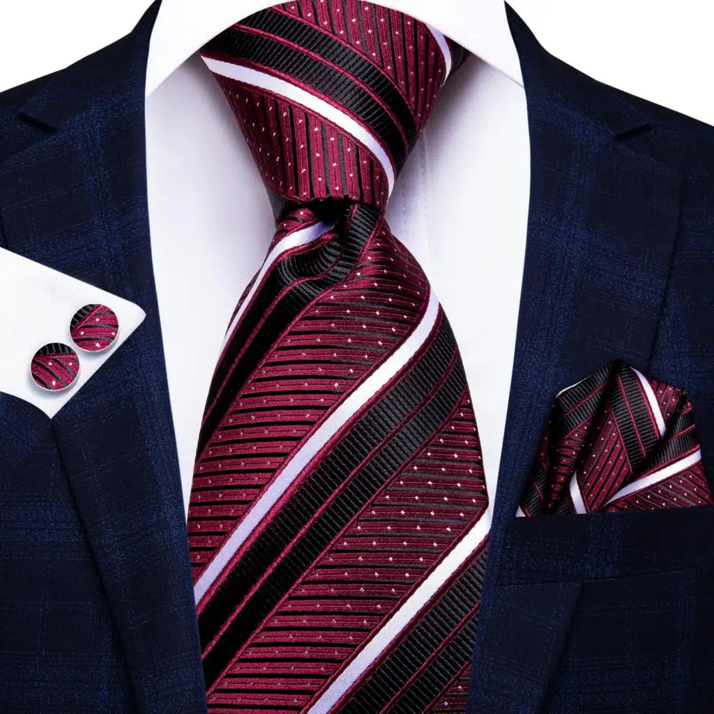 Blue Silk Mens Tie - Formal 100 Silk NeckTie for Weddings and Business