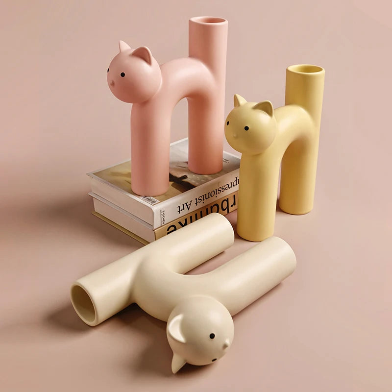 Luxury Ceramic Animal Vase for Modern Home Decor - Perfect Christmas Birthday Gift - ZOOMNSTORE