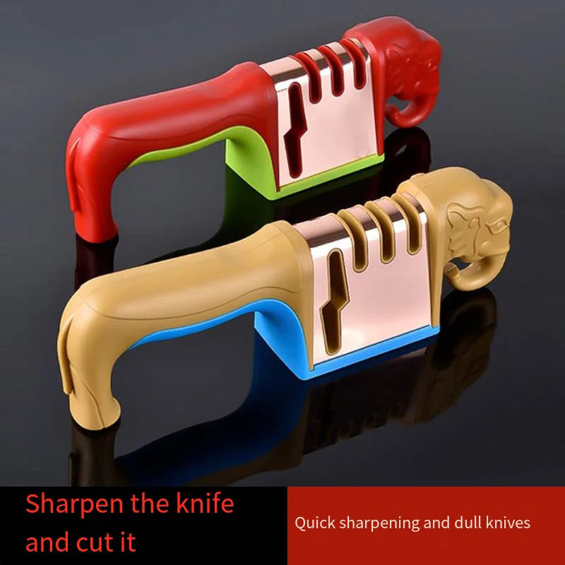Elephant Multi-Functional Sharpener - Kitchen Knife Scissors Sharpener Stone - ZOOMNSTORE