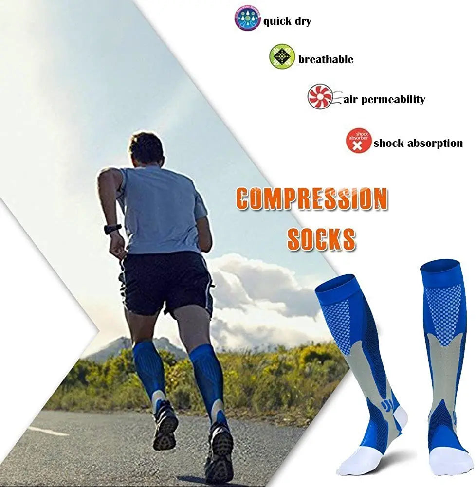 Compression Socks for Varicose Veins - Diabetic Support Sports Hiking Gift for Men - ZOOMNSTORE