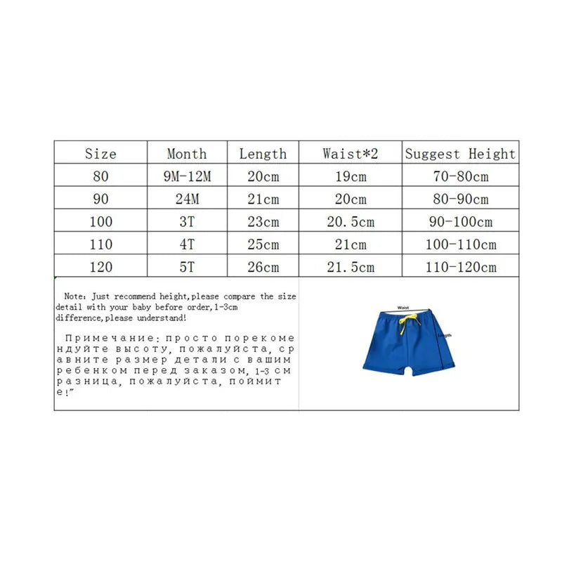 Kids Casual Cotton Board Shorts - Summer Beach Shorts for Boys Girls - ZOOMNSTORE