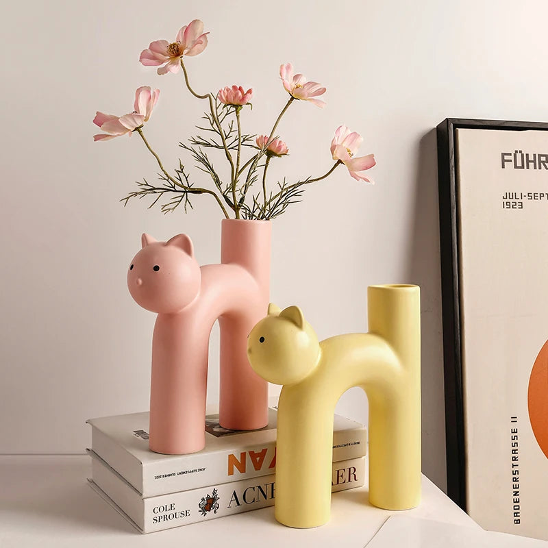 Luxury Ceramic Animal Vase for Modern Home Decor - Perfect Christmas Birthday Gift - ZOOMNSTORE