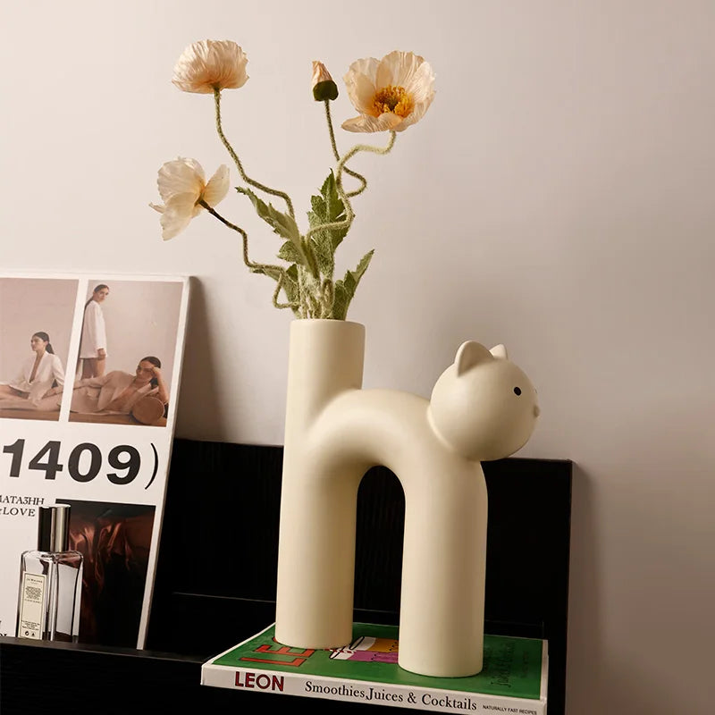 Luxury Ceramic Animal Vase for Modern Home Decor - Perfect Christmas Birthday Gift - ZOOMNSTORE