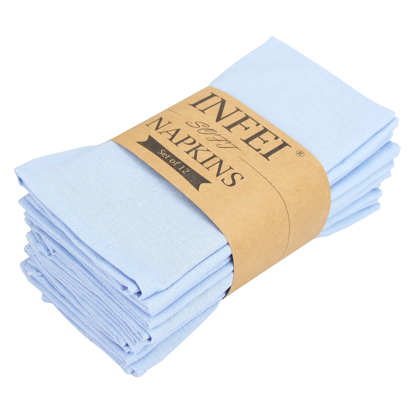 Cotton Linen Napkins Set of 12 - Soft 40x40cm Placemats for Dining Events