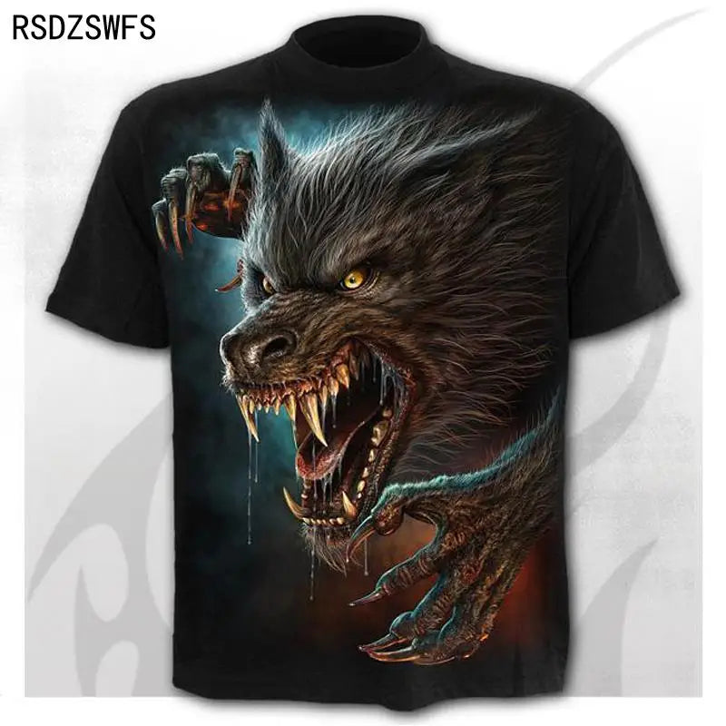 Mens 3D Skull T-Shirt - Punk Summer Streetwear Top O-neck Sizes XXS-5XL - ZOOMNSTORE